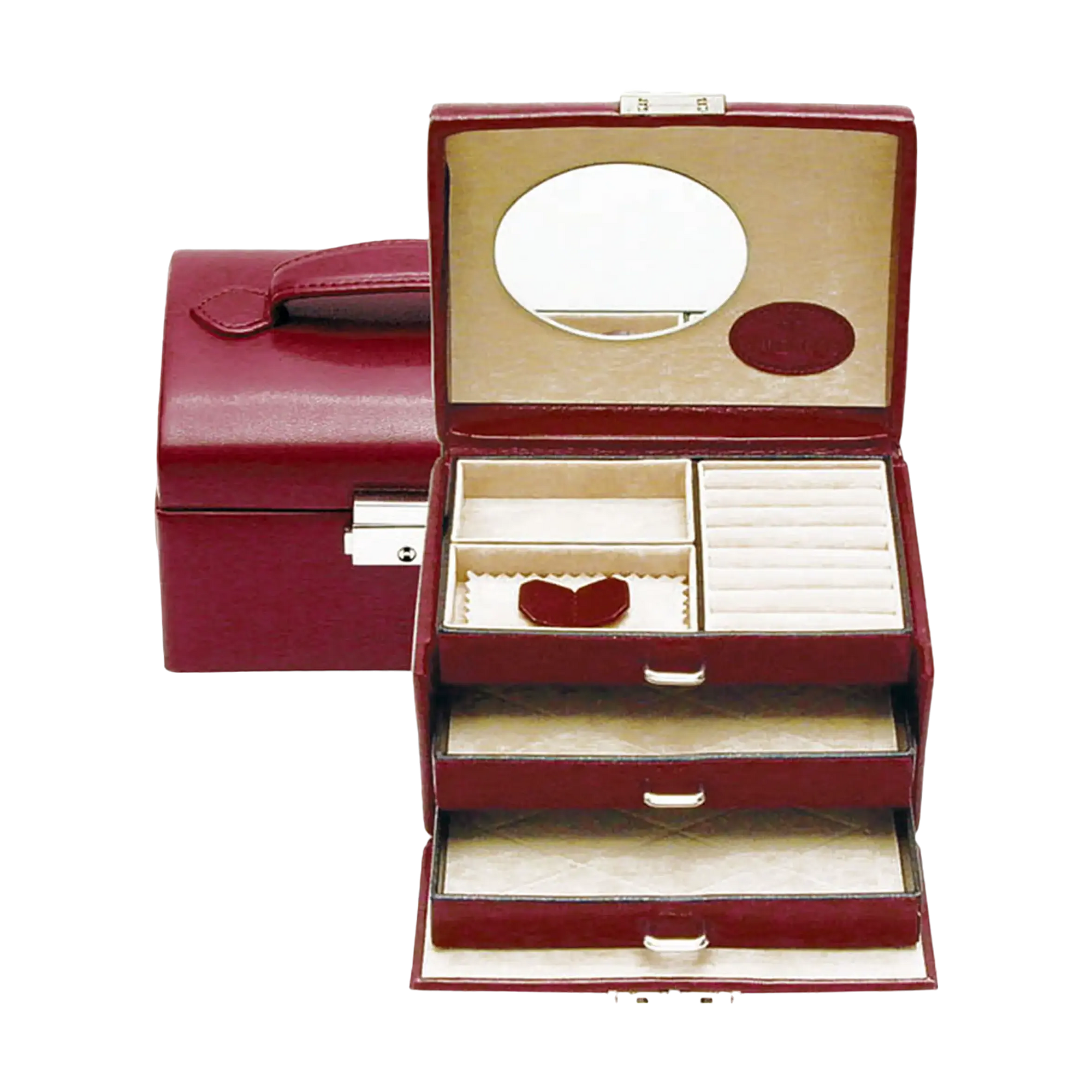 petite boîte à bijoux Merino / rouge